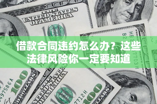 武汉借款合同违约怎么办？这些法律风险你一定要知道
