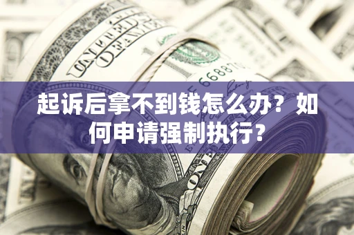 武汉起诉后拿不到钱怎么办？如何申请强制执行？