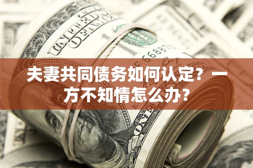 武汉夫妻共同债务如何认定？一方不知情怎么办？