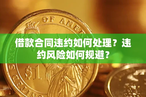 武汉借款合同违约如何处理？违约风险如何规避？