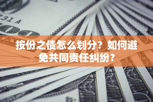 武汉按份之债怎么划分？如何避免共同责任纠纷？