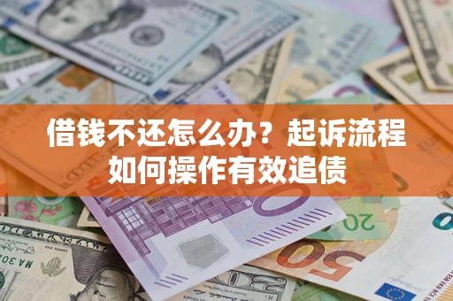 武汉借钱不还怎么办？起诉流程如何操作有效追债