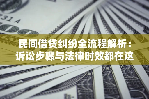 武汉民间借贷纠纷全流程解析：诉讼步骤与法律时效都在这儿了