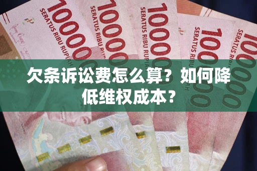 武汉欠条诉讼费怎么算？如何降低维权成本？