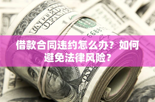 武汉借款合同违约怎么办？如何避免法律风险？
